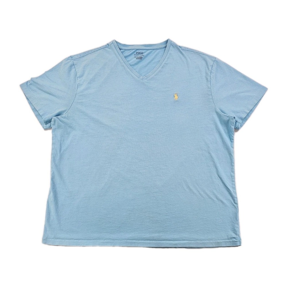 Vintage Single Stitch Polo Ralph Lauren Casual Men's XLarge Light Blue T Shirt